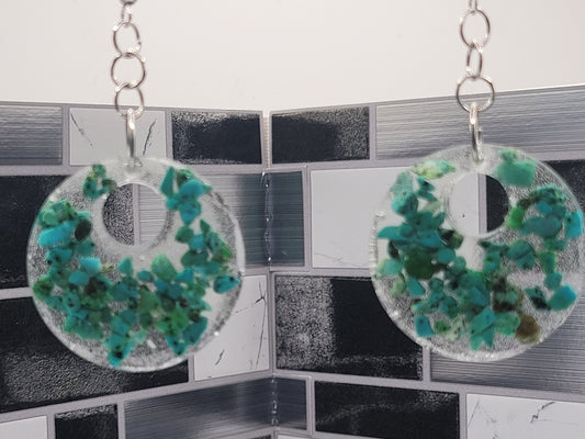 Custom Handmade Turquoise Earrings and Necklace Set