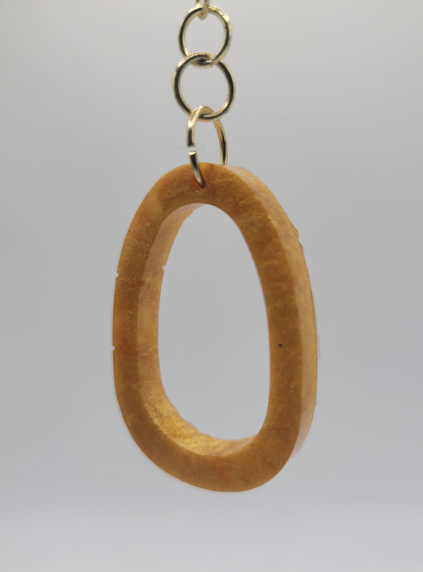 Handcrafted Resin Oval Earrings - Unique Handmade Earrings
