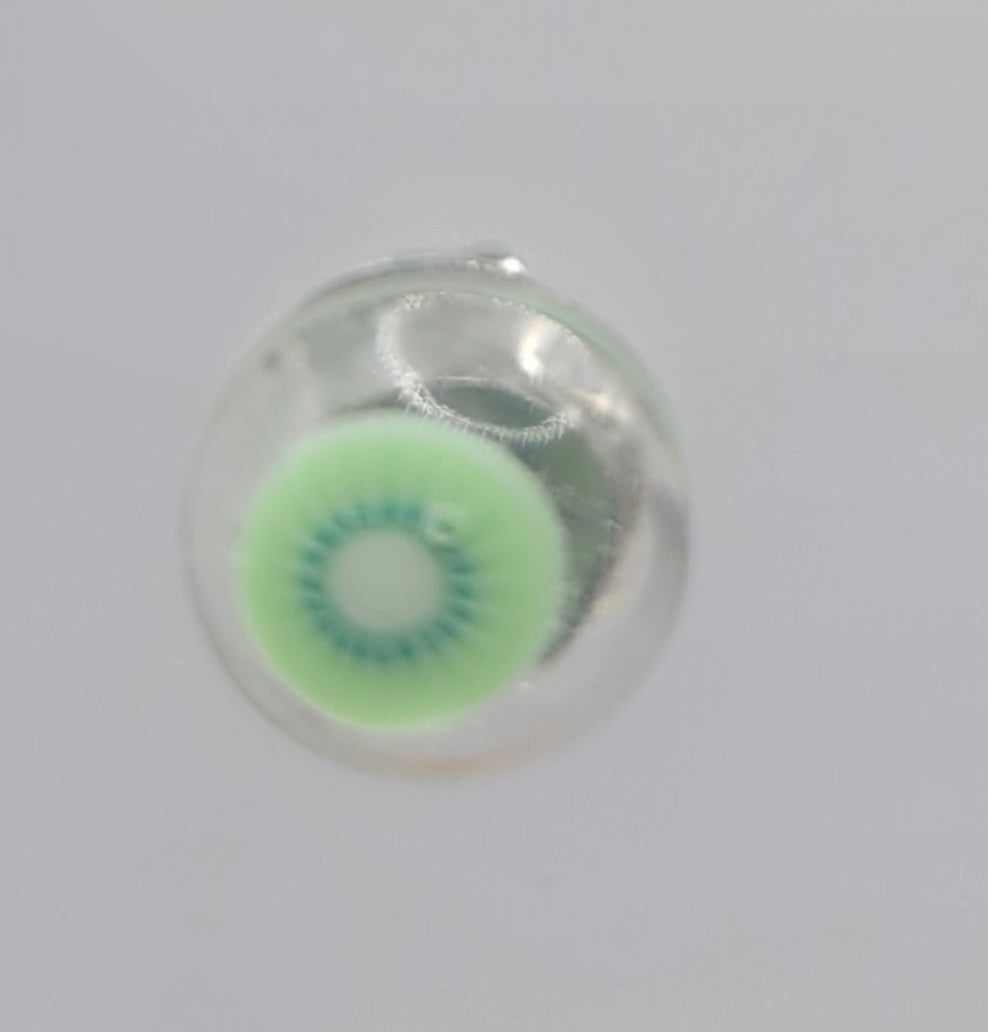 Handmade Resin Eye Earrings - Unique Green Accents