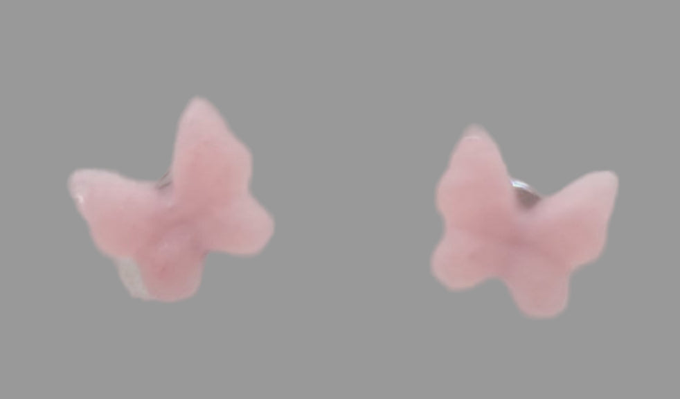 Handmade Butterfly Stud Earrings in Resin By Hand