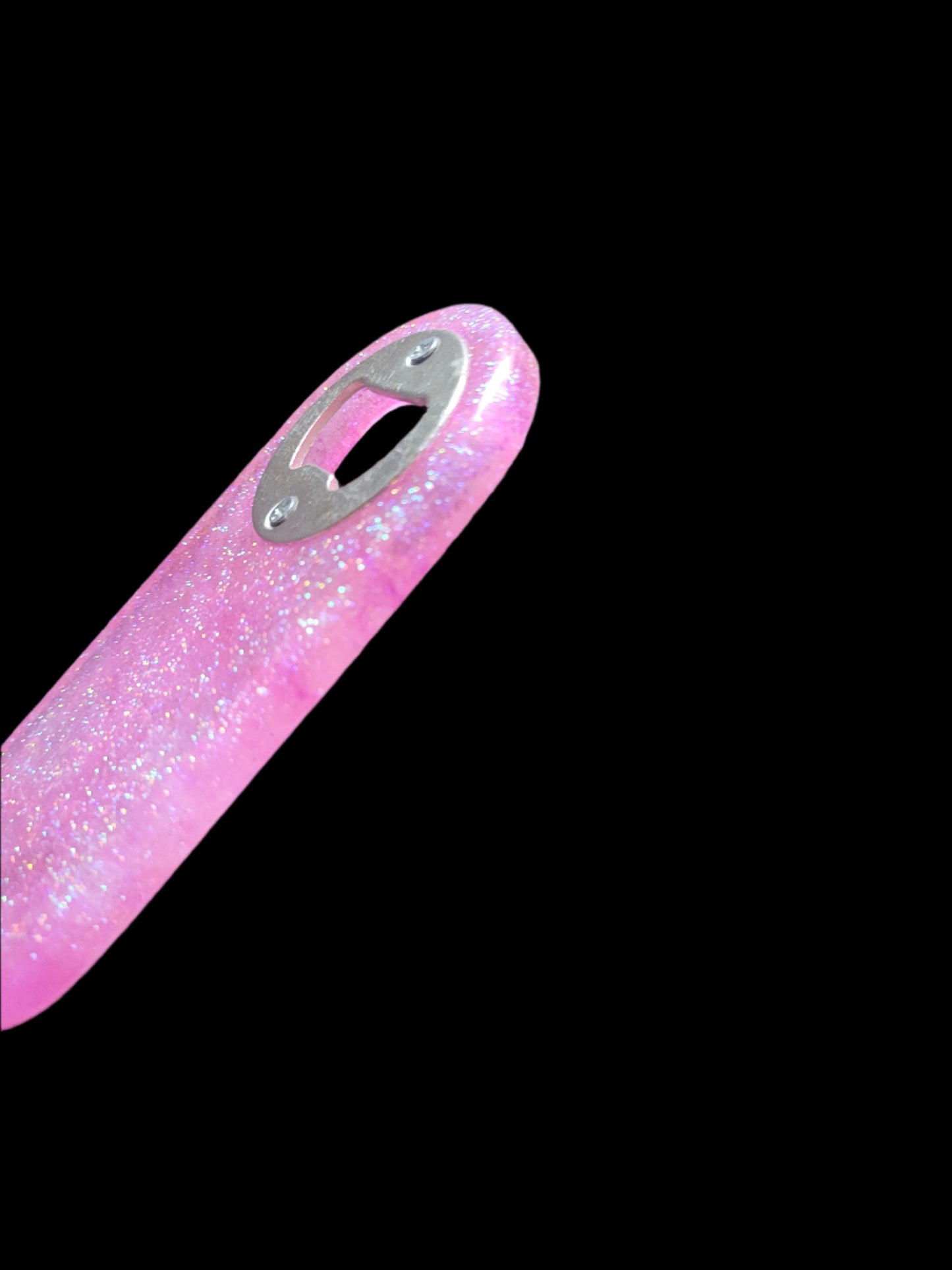 Sparkly Pink Resin Bottle Opener - Handmade with Love