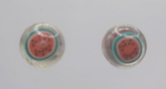 Handmade Watermelon Resin Earrings - Juicy