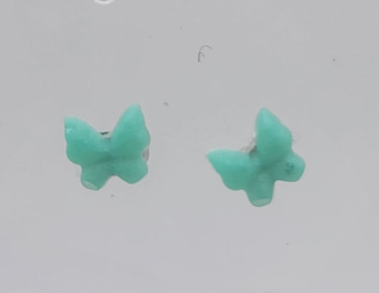 Handmade Butterfly Stud Earrings in Resin
