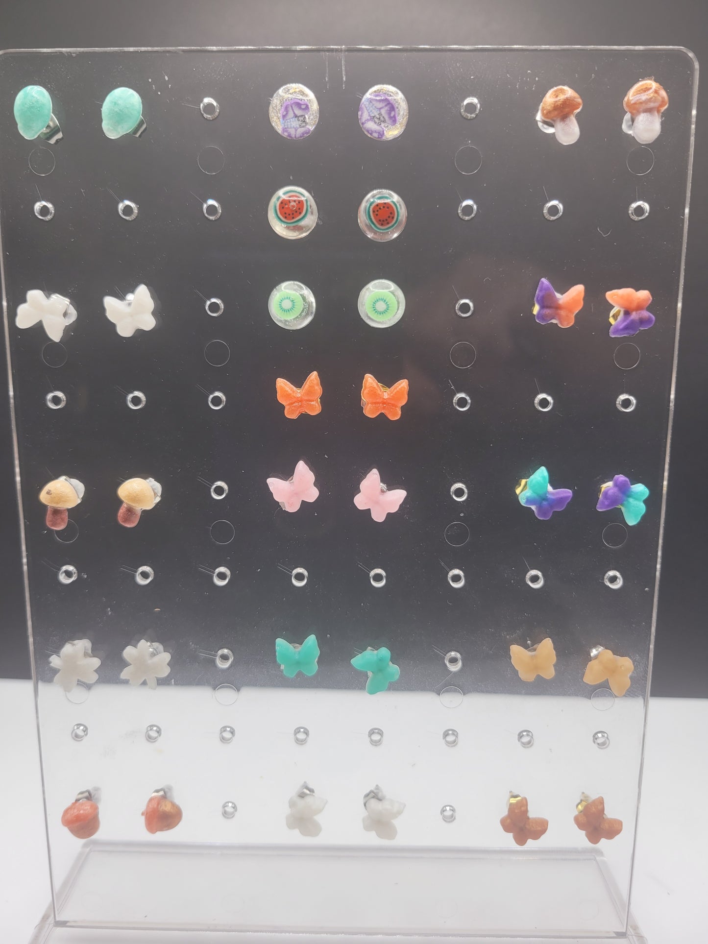 Handmade Butterfly Stud Earrings in Resin | Unique Artisan Jewelry