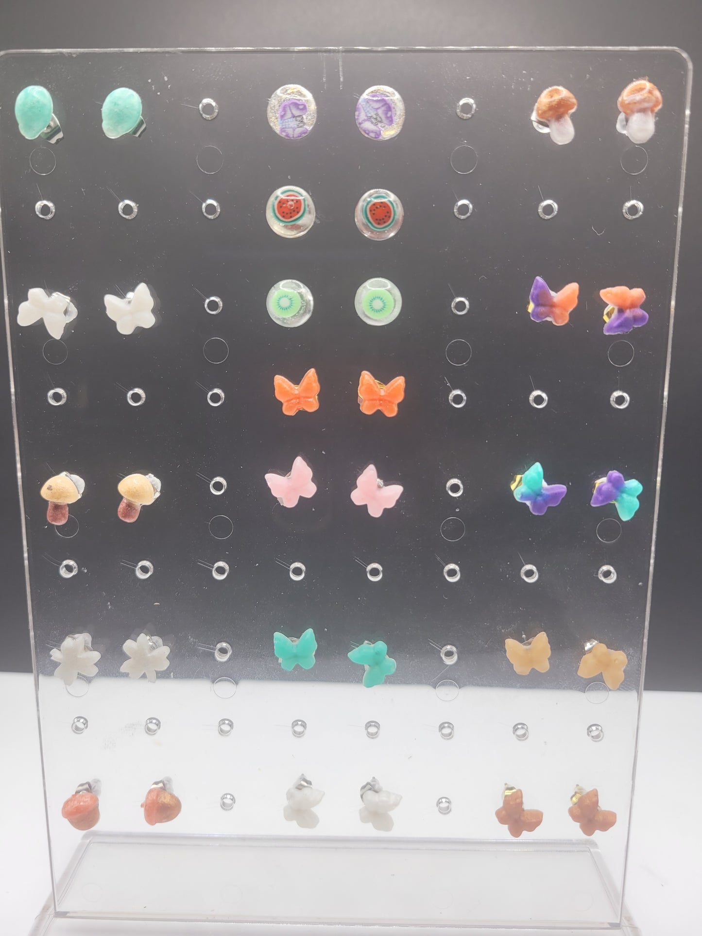 Handmade Butterfly Resin Stud Earrings