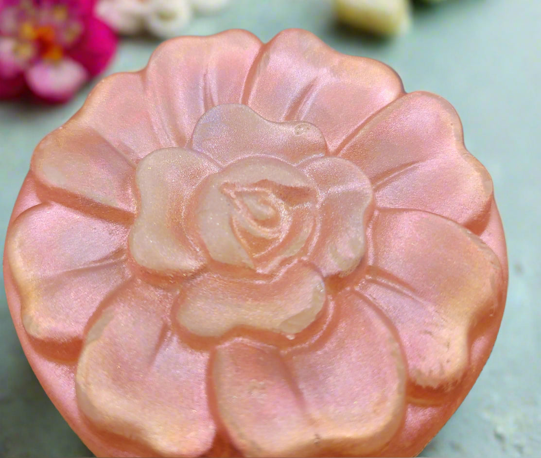 Handcrafted Rose Petal Soap - Unique Decorative Bar for a Luxurious Bath Experience