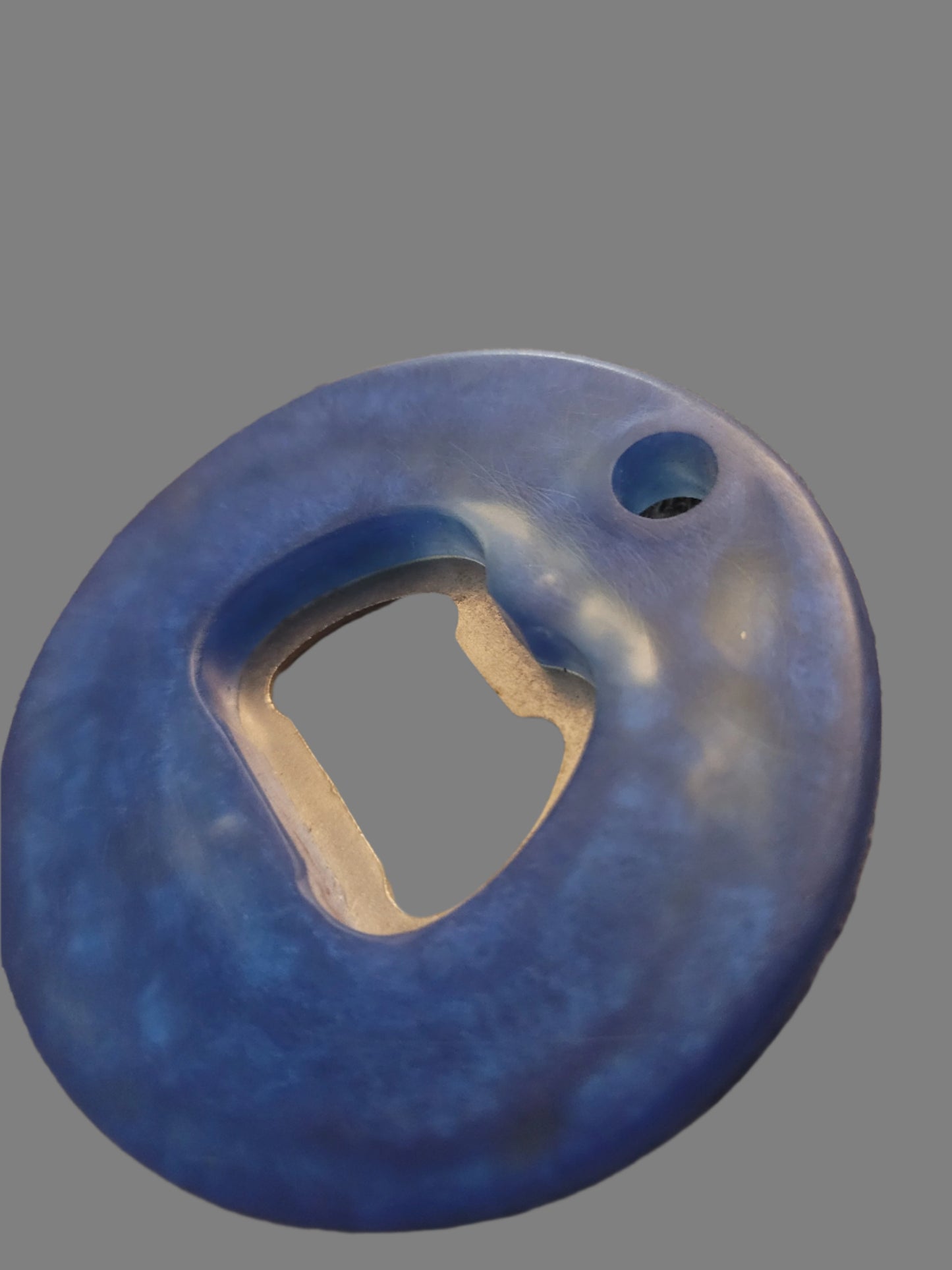 Handcrafted Blue Resin Bottle Opener - Unique Artisan Craft