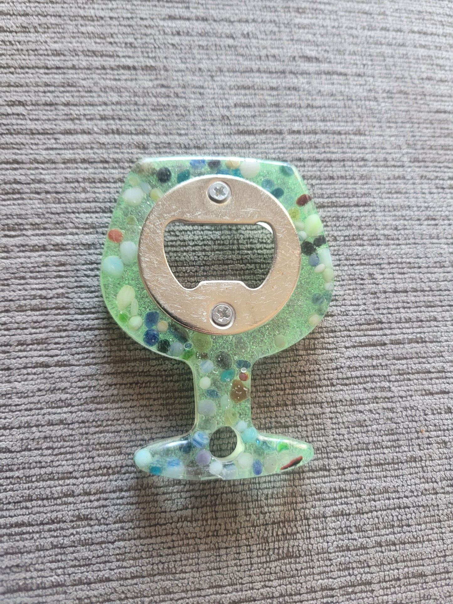 Handcrafted Resin Bottle Opener - Unique Marble Design