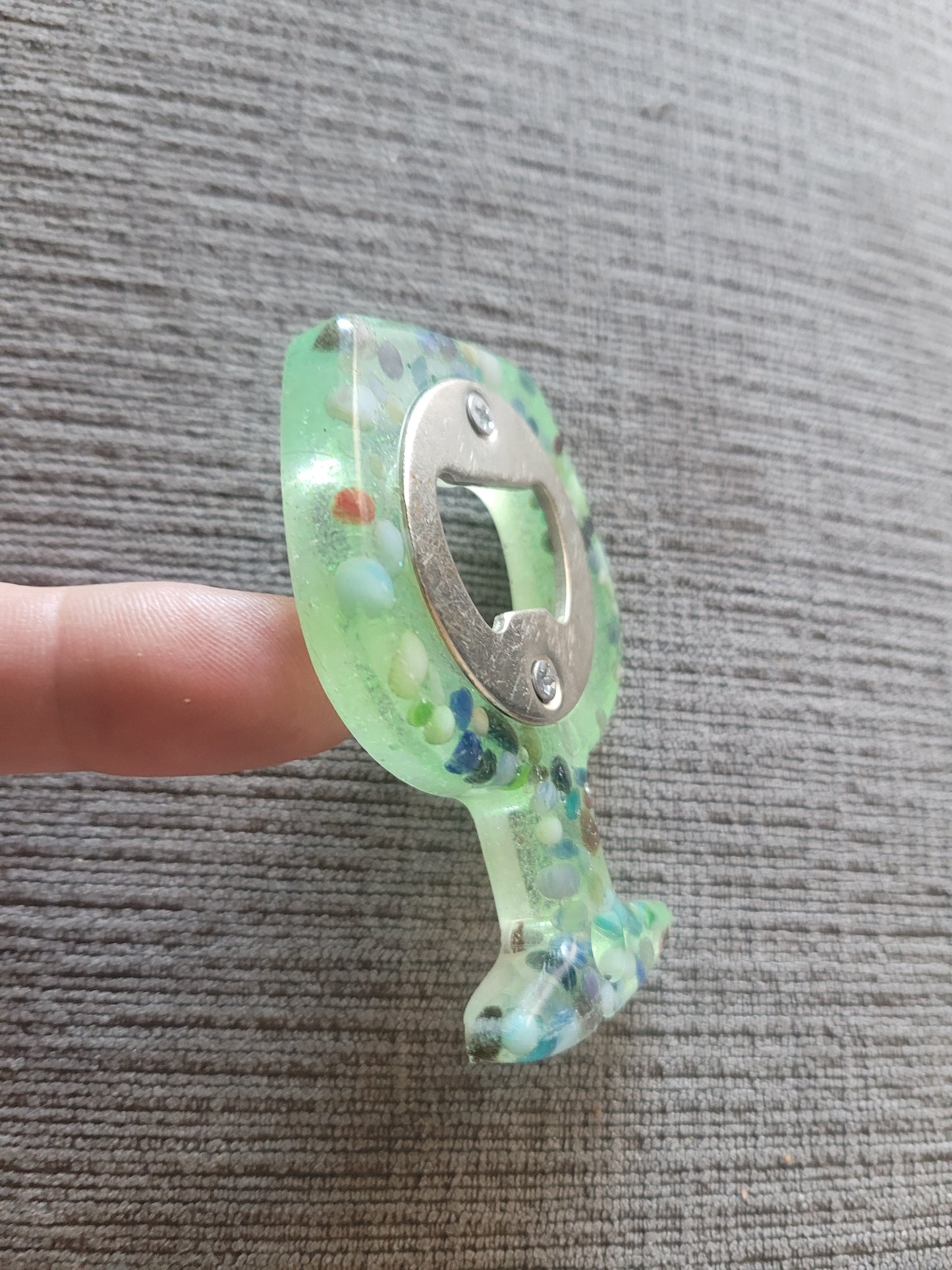 Handcrafted Resin Bottle Opener - Unique Marble Design