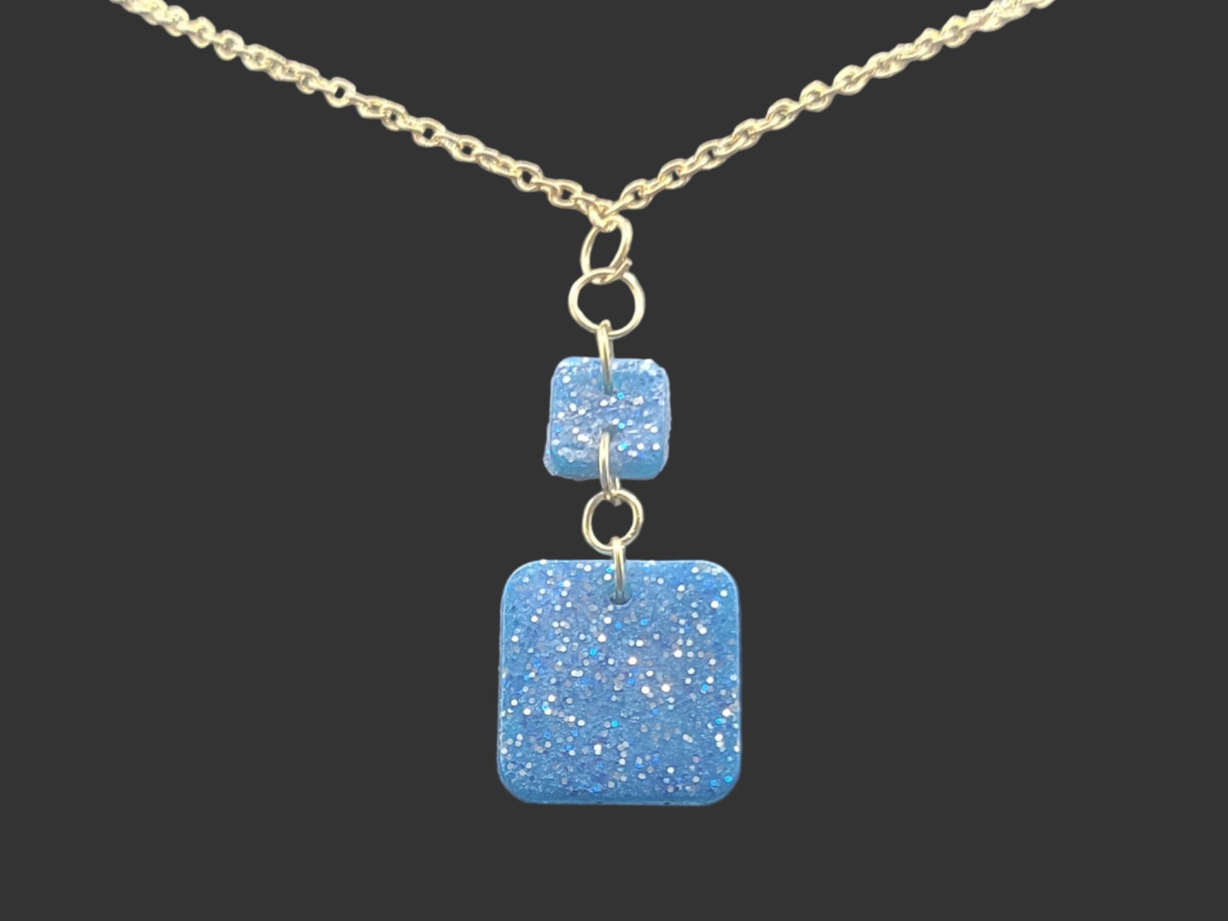 blue squares with sparkles