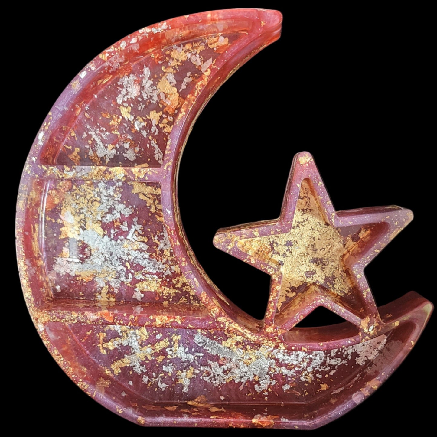 Handcrafted Moon & Star Trinket Shelf - Unique