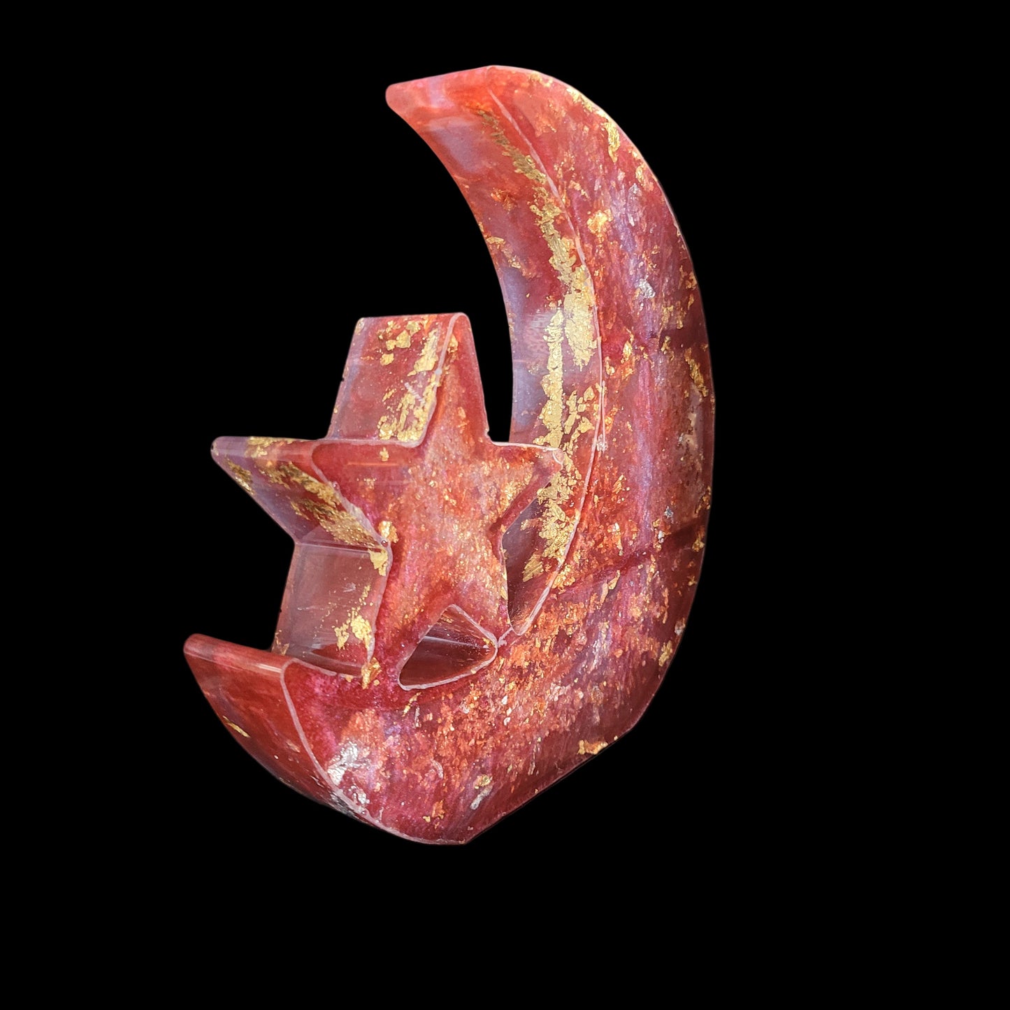 Handcrafted Moon & Star Trinket Shelf - Unique