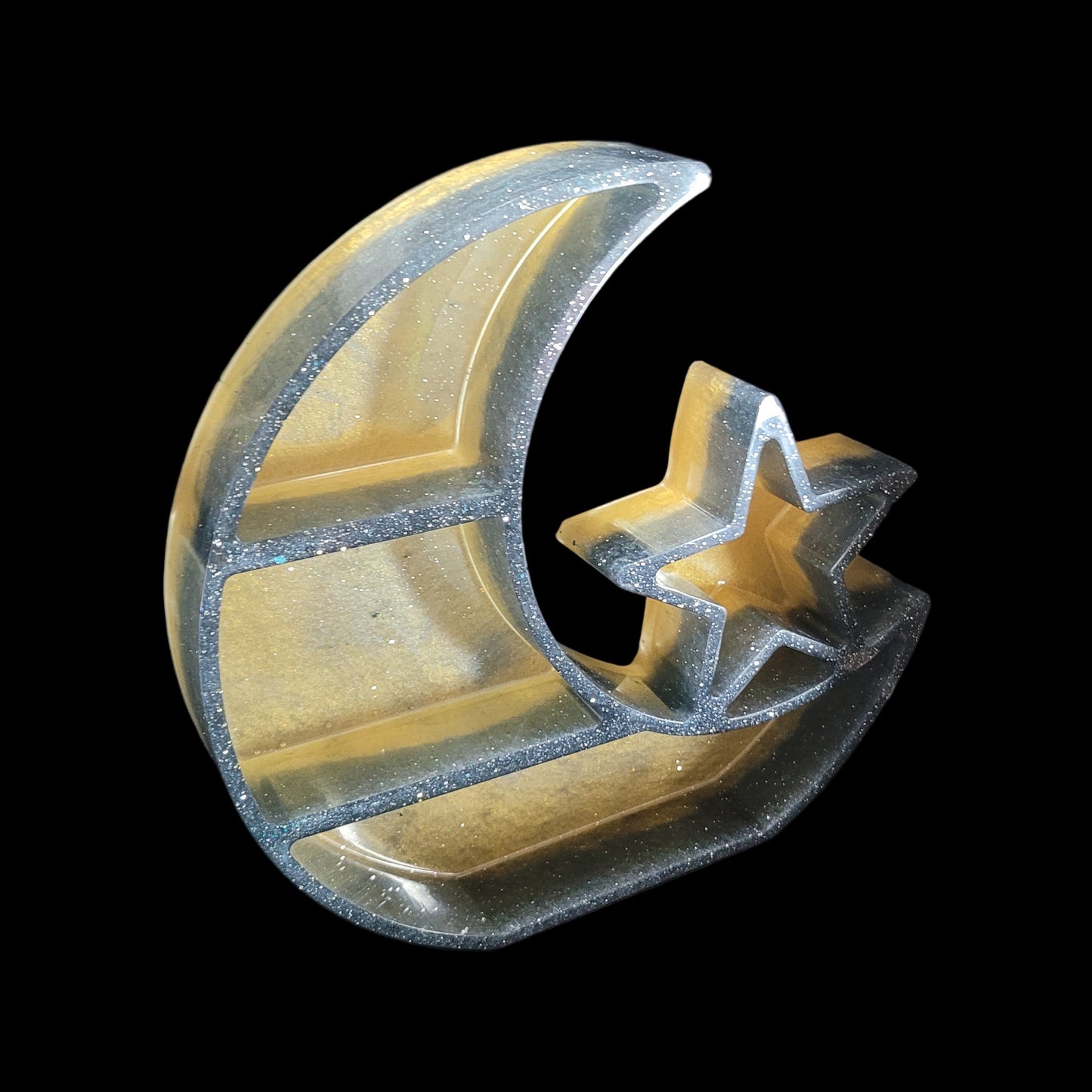 Handcrafted Moon & Star Trinket Shelf - Unique Handmade Decor