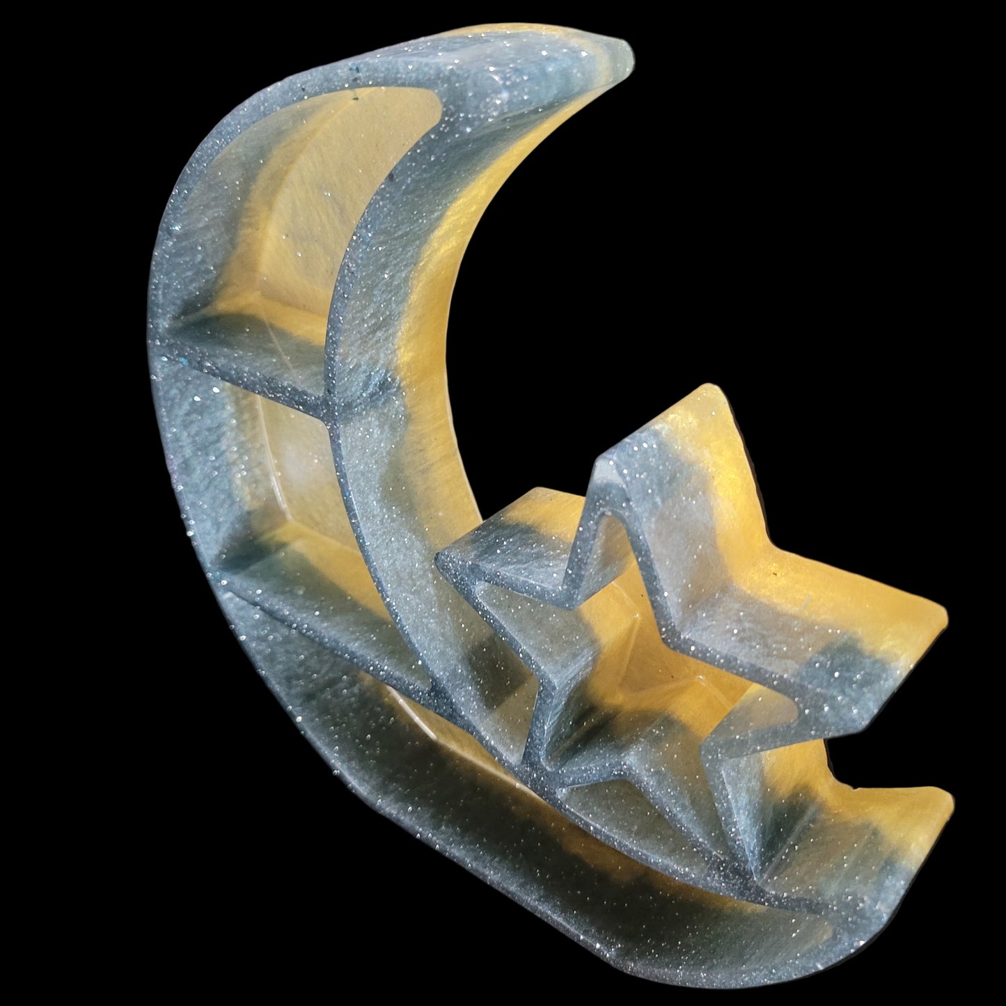 Handcrafted Moon & Star Trinket Shelf - Unique Handmade Decor