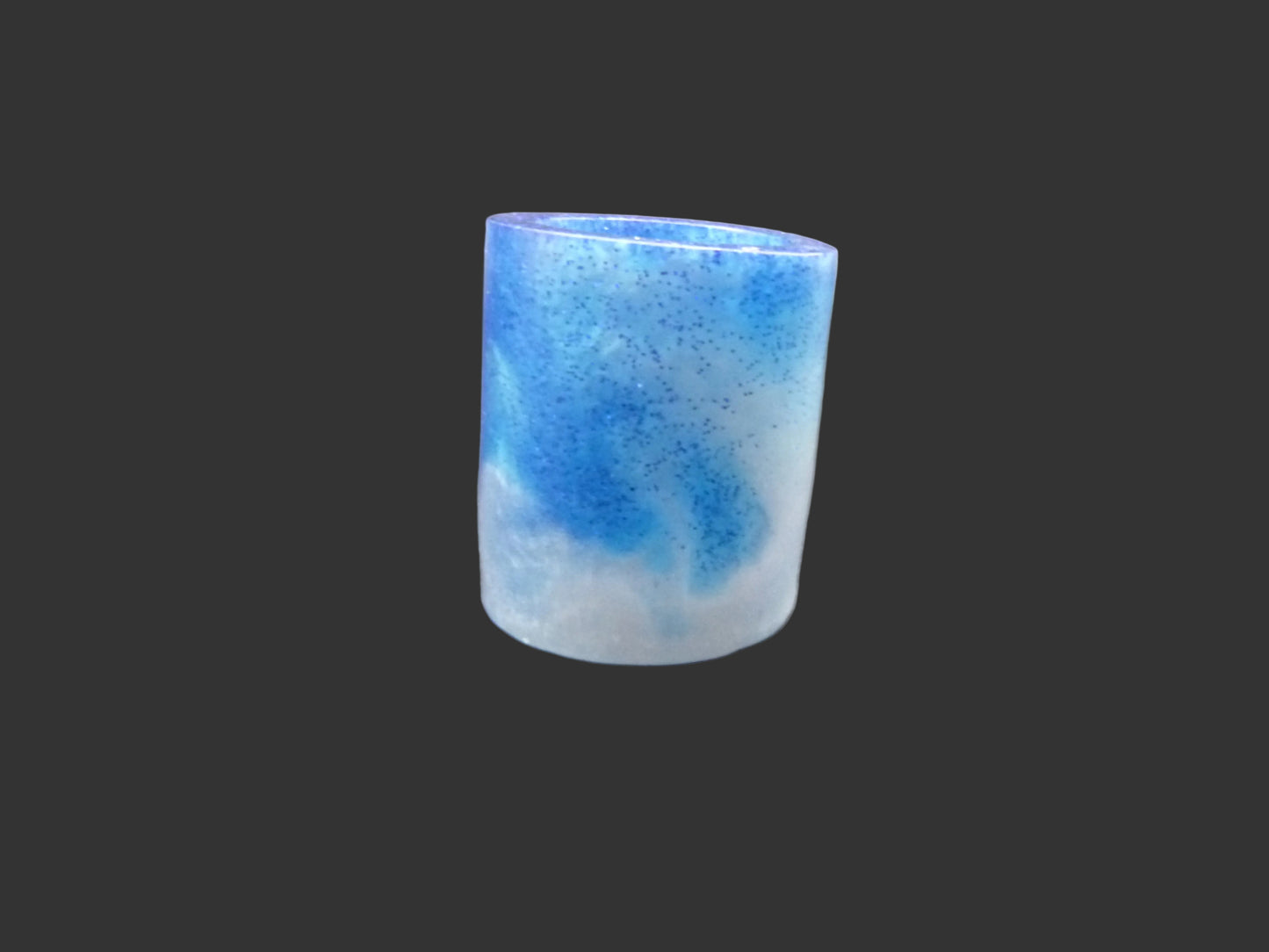 Blue 'cloud' shot glass