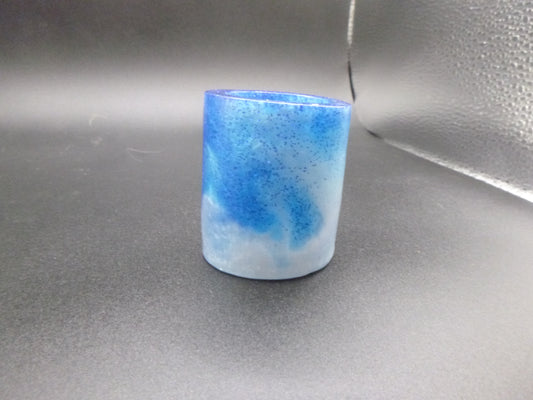 Blue 'cloud' shot glass