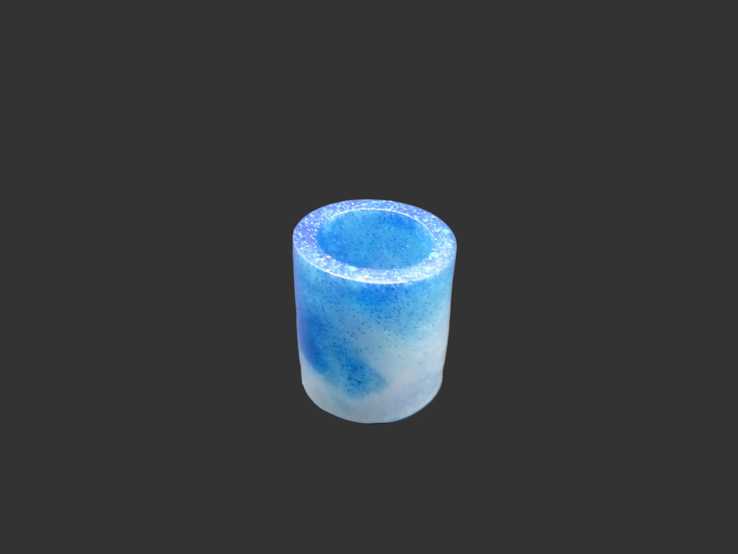 Blue 'cloud' shot glass